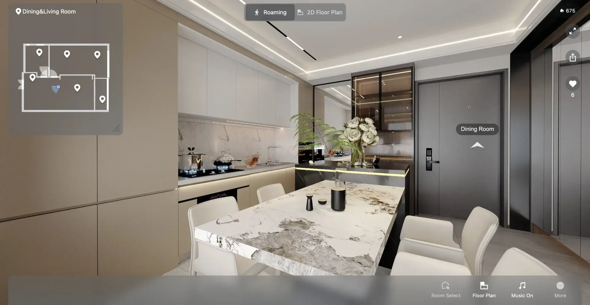 360-degree virtual tour of a SEA SKY by Sands show unit