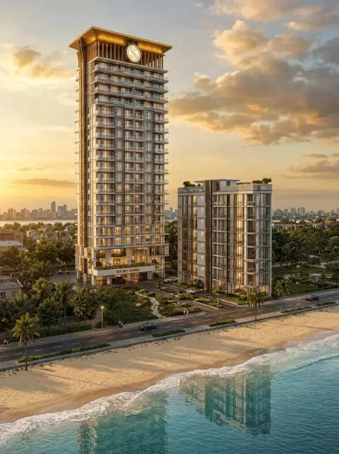 The SEA SKY by Sands tower against a clear sky